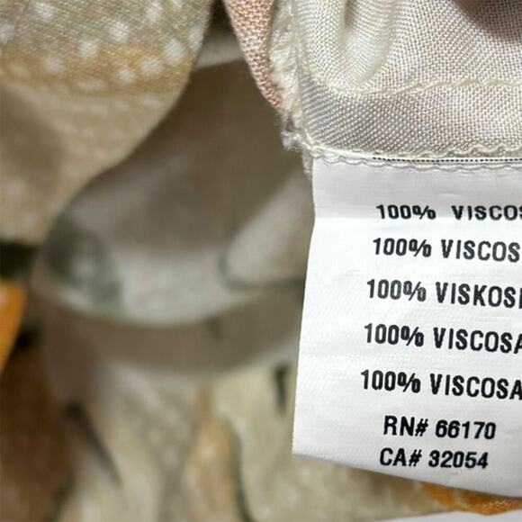 Anthropologie x Bl-nk London BohoV-Neck Blouse S  Geometric Long Sleeve Viscose - Picture 6 of 8